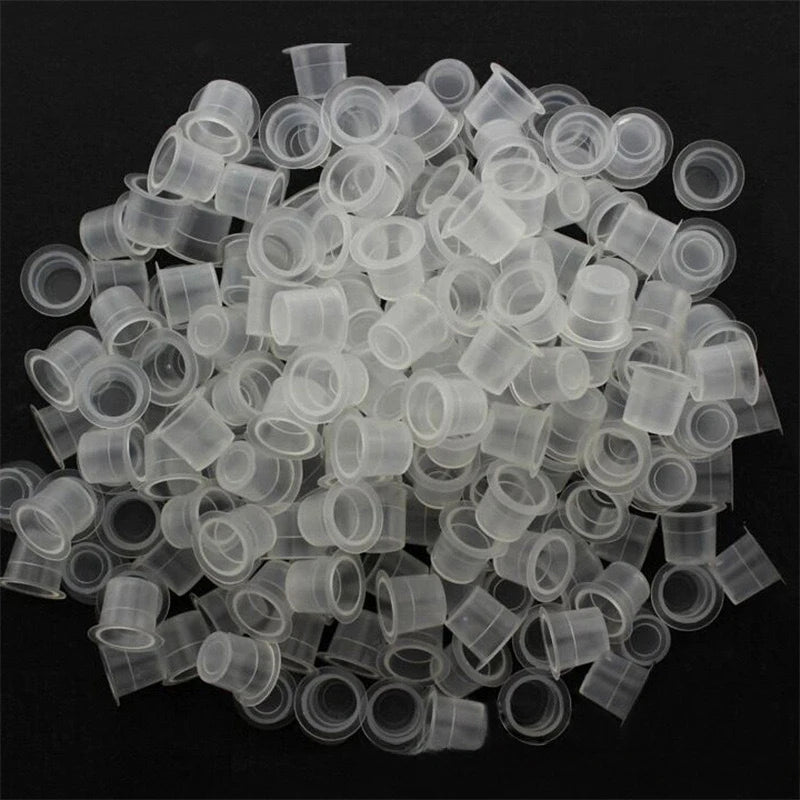 100pcs Tattoo Cup Makeup Holder Silicone Pigment Cups Ink Cups Silicone Pigment Cups Pigment Tattoo Ink Caps Cup Accessories HIP