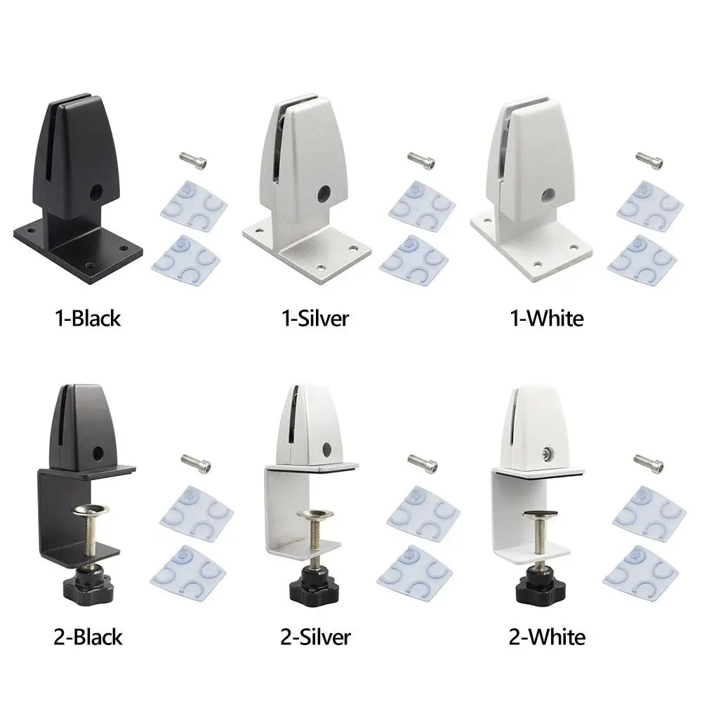 Aluminum Alloy Desk Baffle Clip & Glass Partition Clamp Desk Partition Clamp HIP