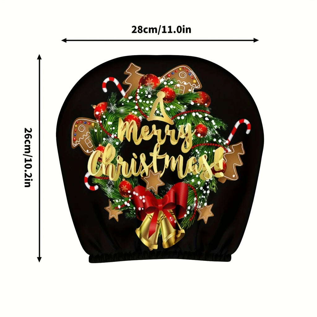 2-Pack Christmas Wreath Car Headrest Covers – Universal Fit Car Headrest Cover HIP
