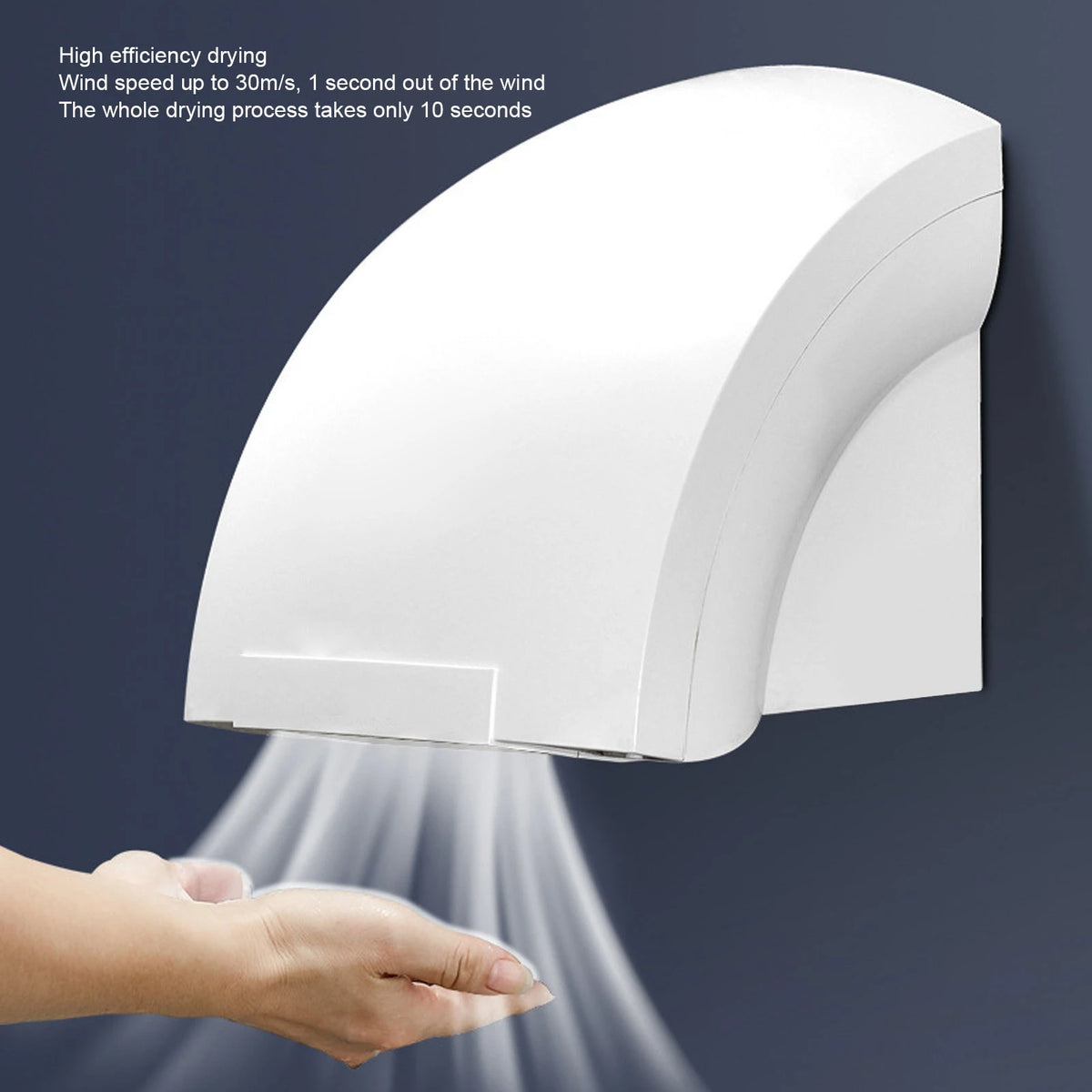 Hand Dryer 1200W Hand Dryers Automatic Sensing 10S Fast Drying Strong Airflow Warm Air Hand Dryer for Bathroom Mall Hotel HIP