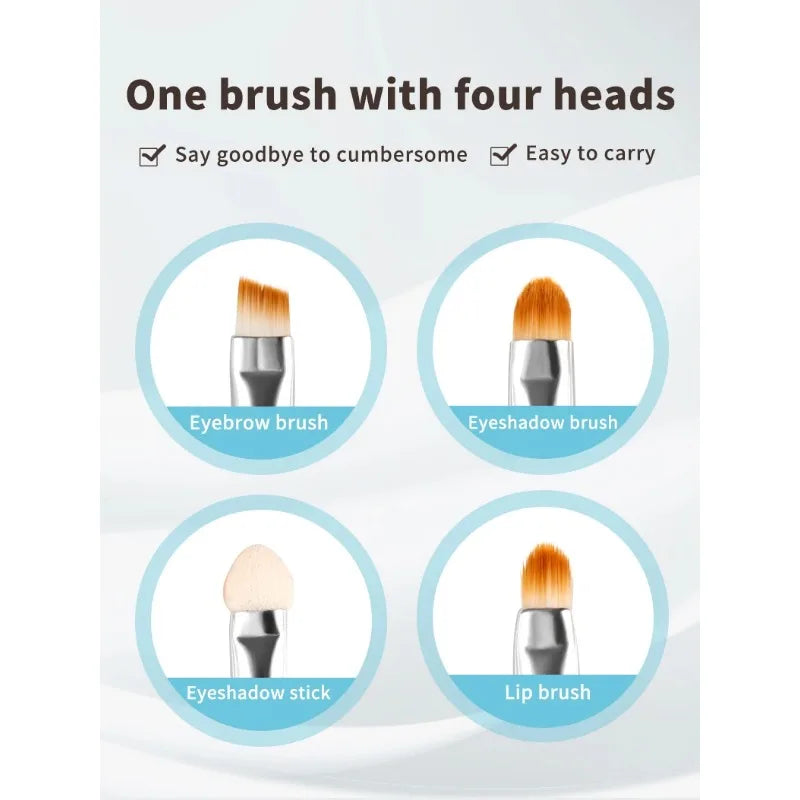 4-in-1 Detachable Makeup Brush Set – Eye, Lip & Brow Multifunctional Makeup Brush HIP