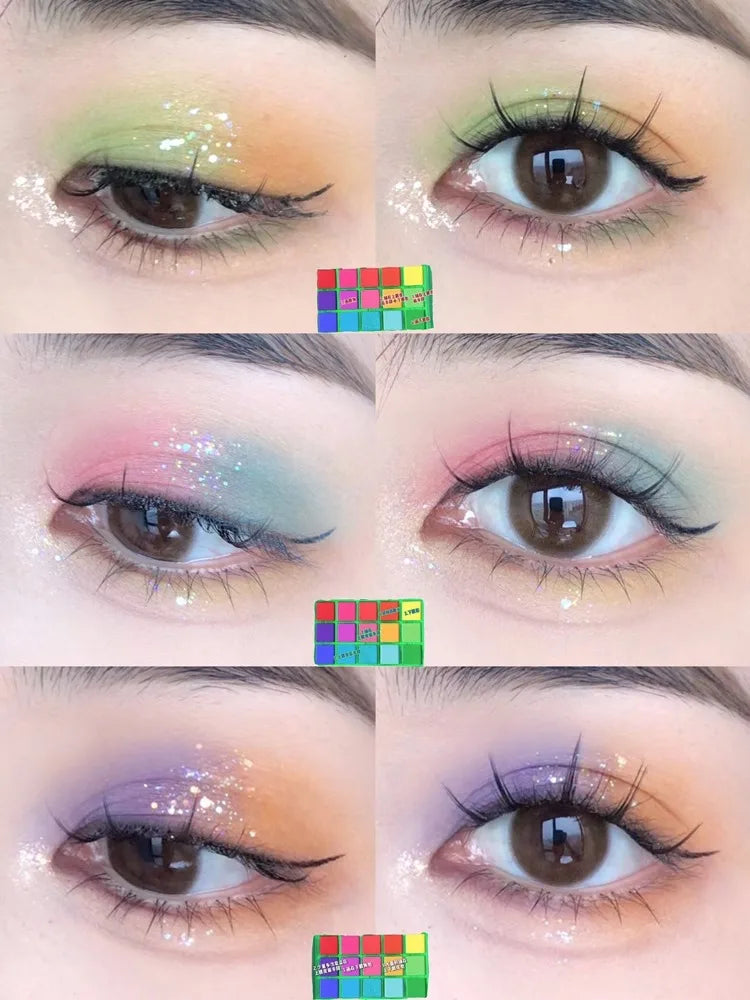 Ucanbe 15-Color Matte Eyeshadow Palette – Macaron Rainbow Eyeshadow Palette HIP