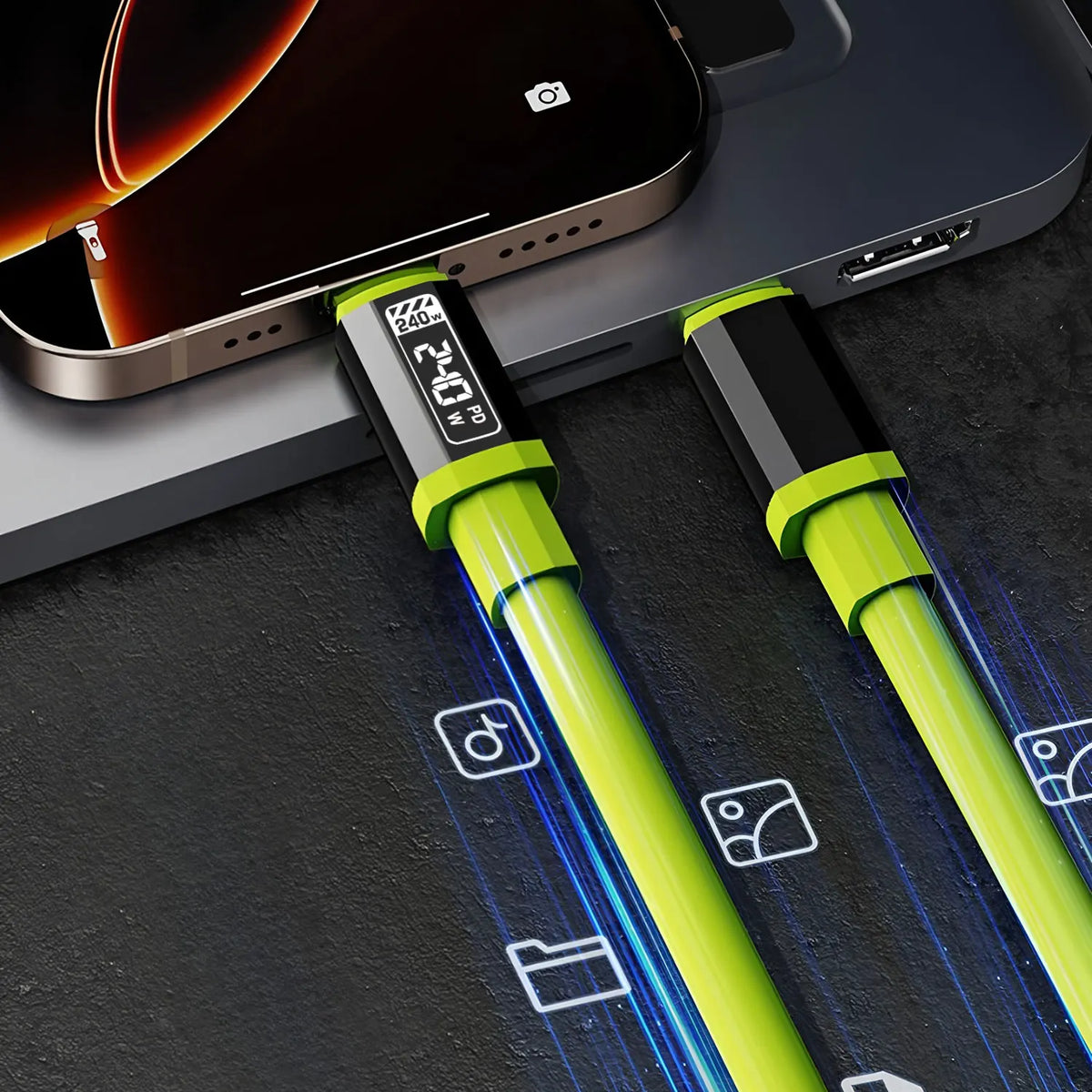 BESY 240W USB-C Fast Charging Cable – iPhone & Android USB-C Charging Cable HIP