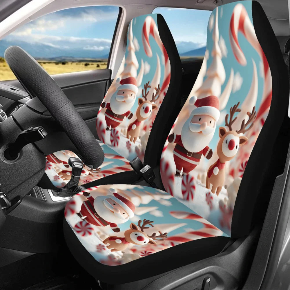 Christmas Car Seat Covers – Santa & Reindeer, Universal Fit Car Seat Covers HIP