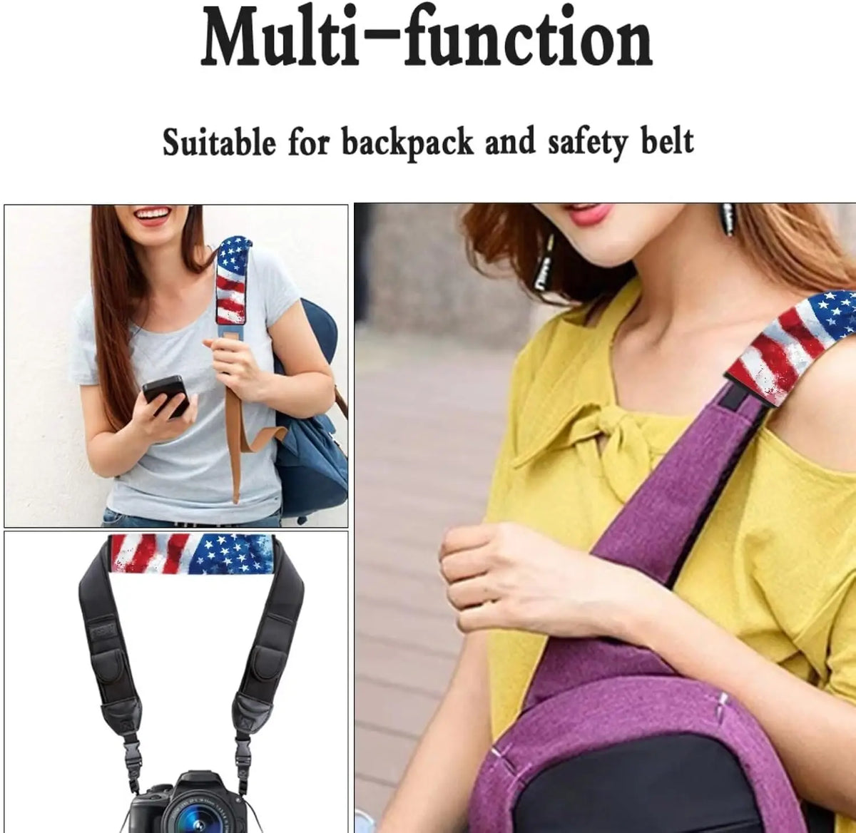 American Flag Seat Belt Shoulder Pad Covers – 2 Pack Seat Belt Cover HIP