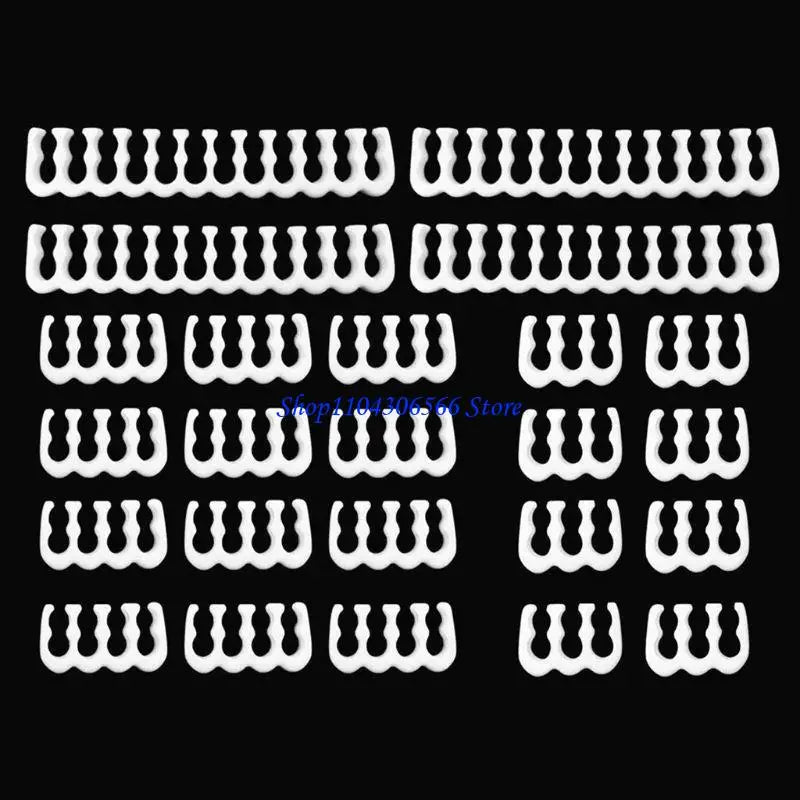 24-Piece PC Cable Comb Set – 24-Pin, 8-Pin & 6-Pin | White/Black Cable Management Combs HIP White China Mainland