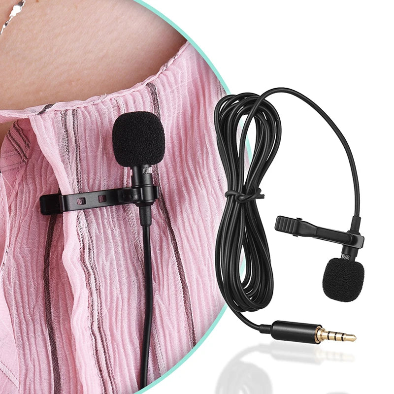 Mini Lavalier Clip-On Condenser Mic – USB, 3.5mm & Type-C Lavalier Microphone HIP
