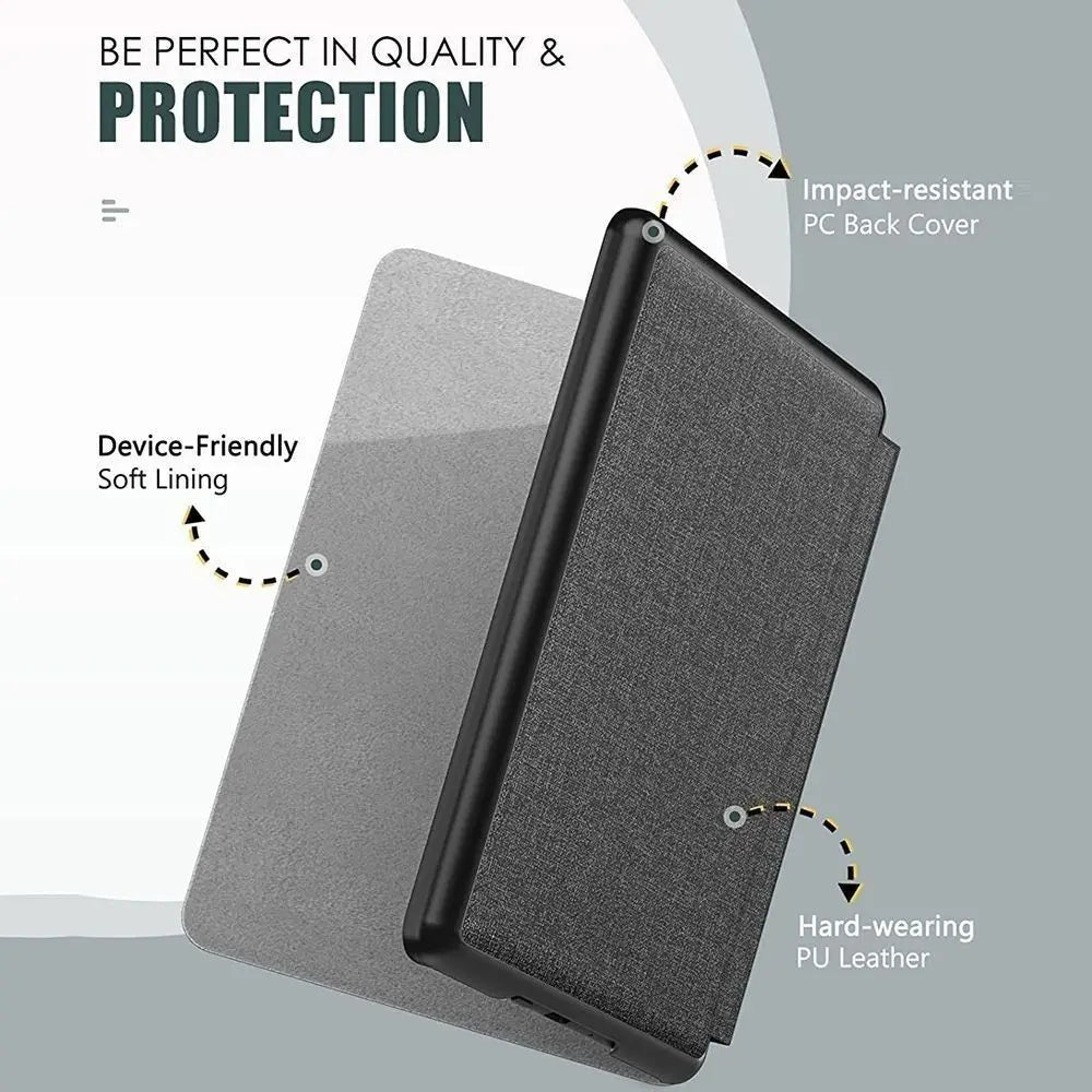 Kindle 2024 12th Gen Folio Case – Auto Sleep/Wake PU Leather E-Reader Folio Case HIP
