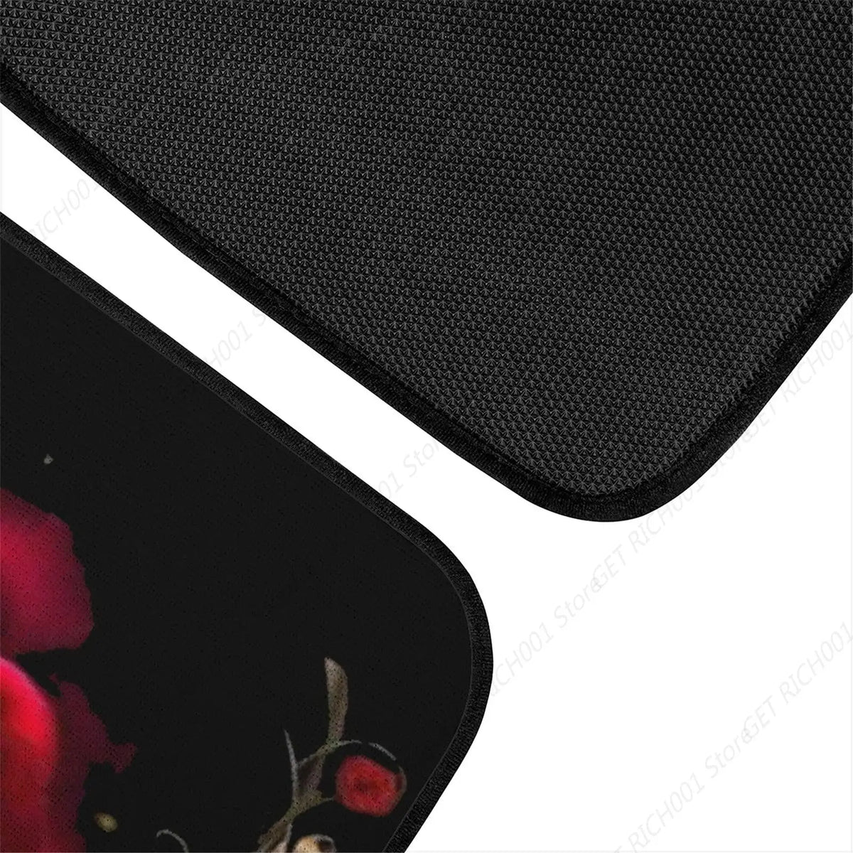 Red Rose Print Car Floor Mats – 4-Piece Rubber Anti-Slip Set Car Floor Mats HIP