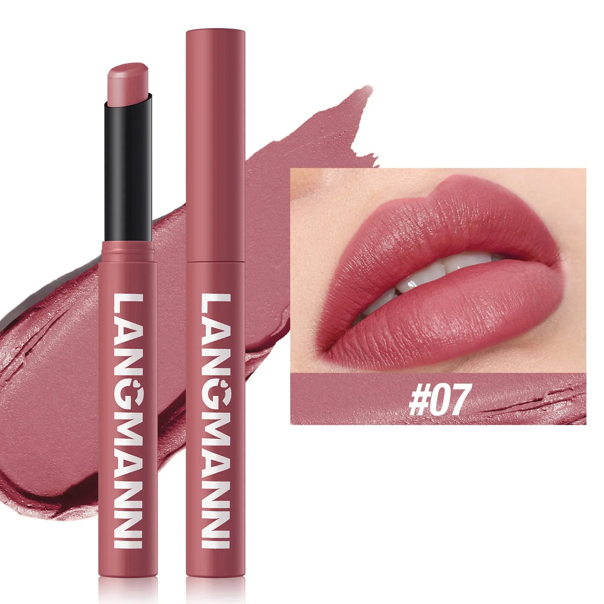 New Rotating Velvet Matte Lipstick Long Lasting Waterproof Lipstick Non-Stick Cup Lip Stain Tint Cosmetics Pencil Liner Makeup HIP 07