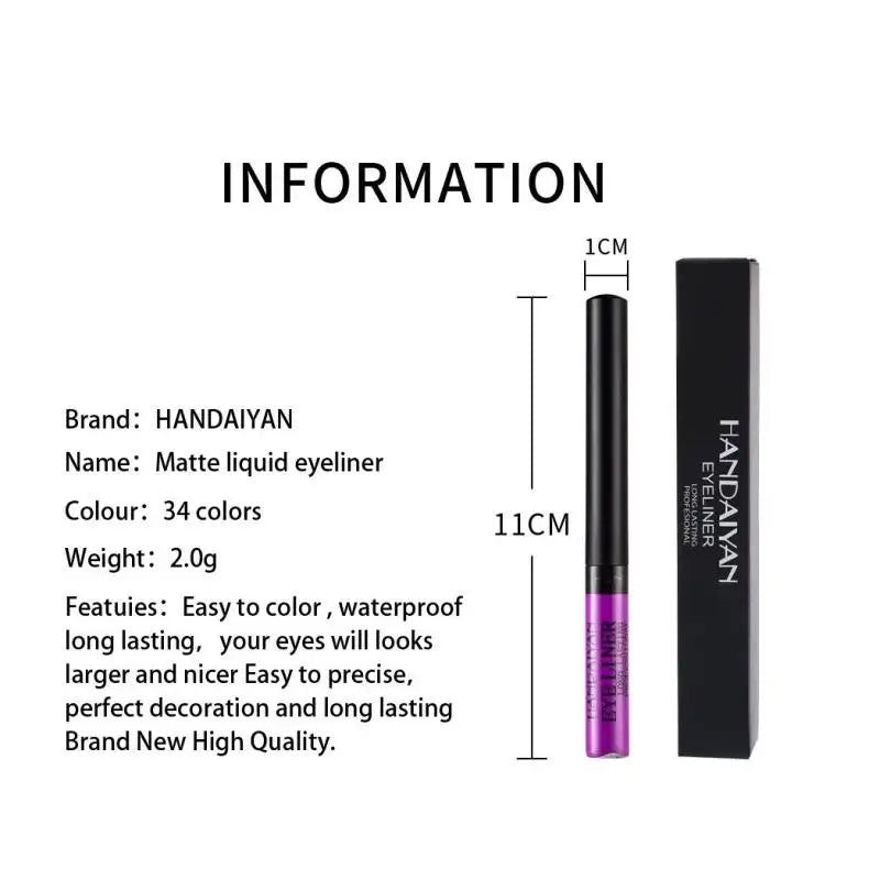 Handaiyan Matte Liquid Eyeliner – Waterproof & UV Long Lasting Liquid Eyeliner HIP