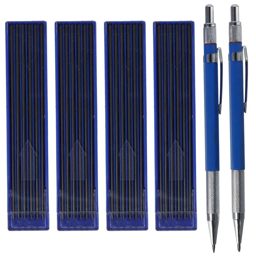 26-Pc Welder's Pencil Set – Silver Metal Marker & Refills Marking Pencil Set HIP Pencil and Refills
