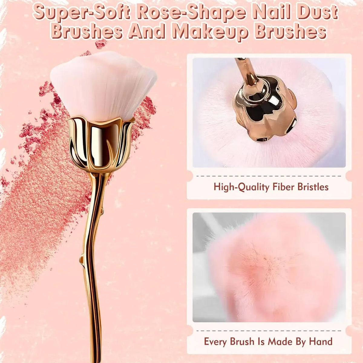 Rose-Shaped Nail Dust Brush – Manicure Tool | HIP Nail Dust Brush HIP