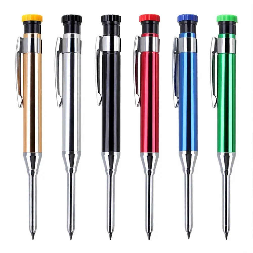 Deep Hole Marking Pencil – Metal Carpenter Pencil + Sharpener Carpenter Marking Pencil HIP