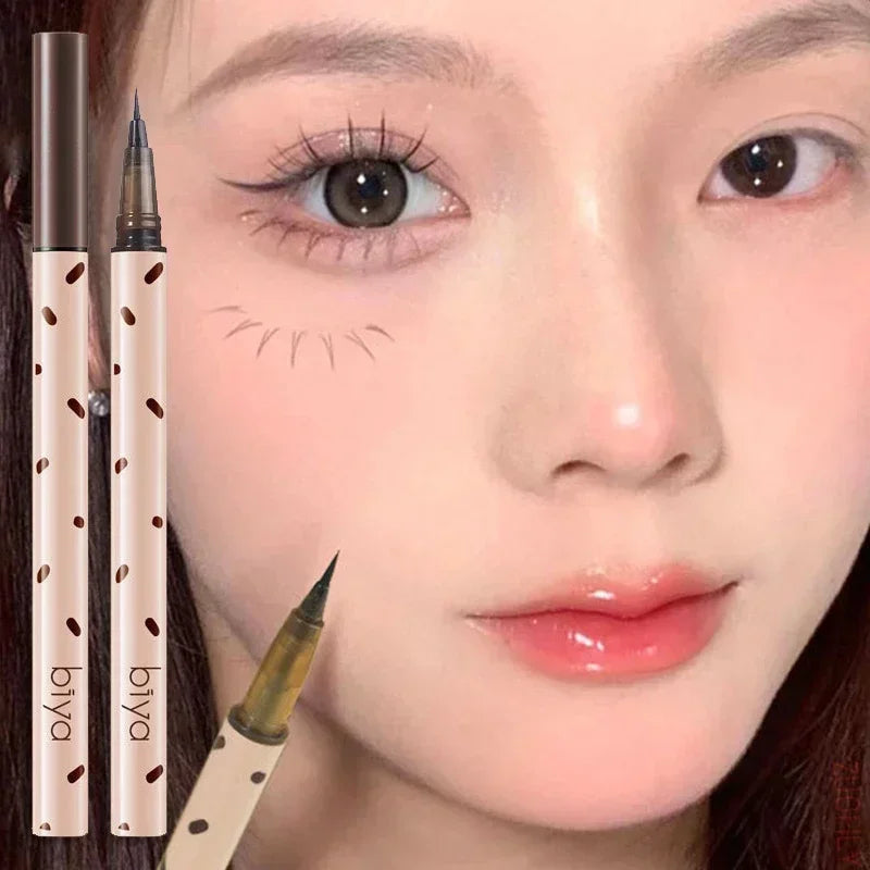 Ultra-fine Liquid Lying Silkworm Eyelash Pen Matte Brown Gray Eyeliner Highlighter Pencil Smooth Lasting Eye Shadow Stick Makeup HIP