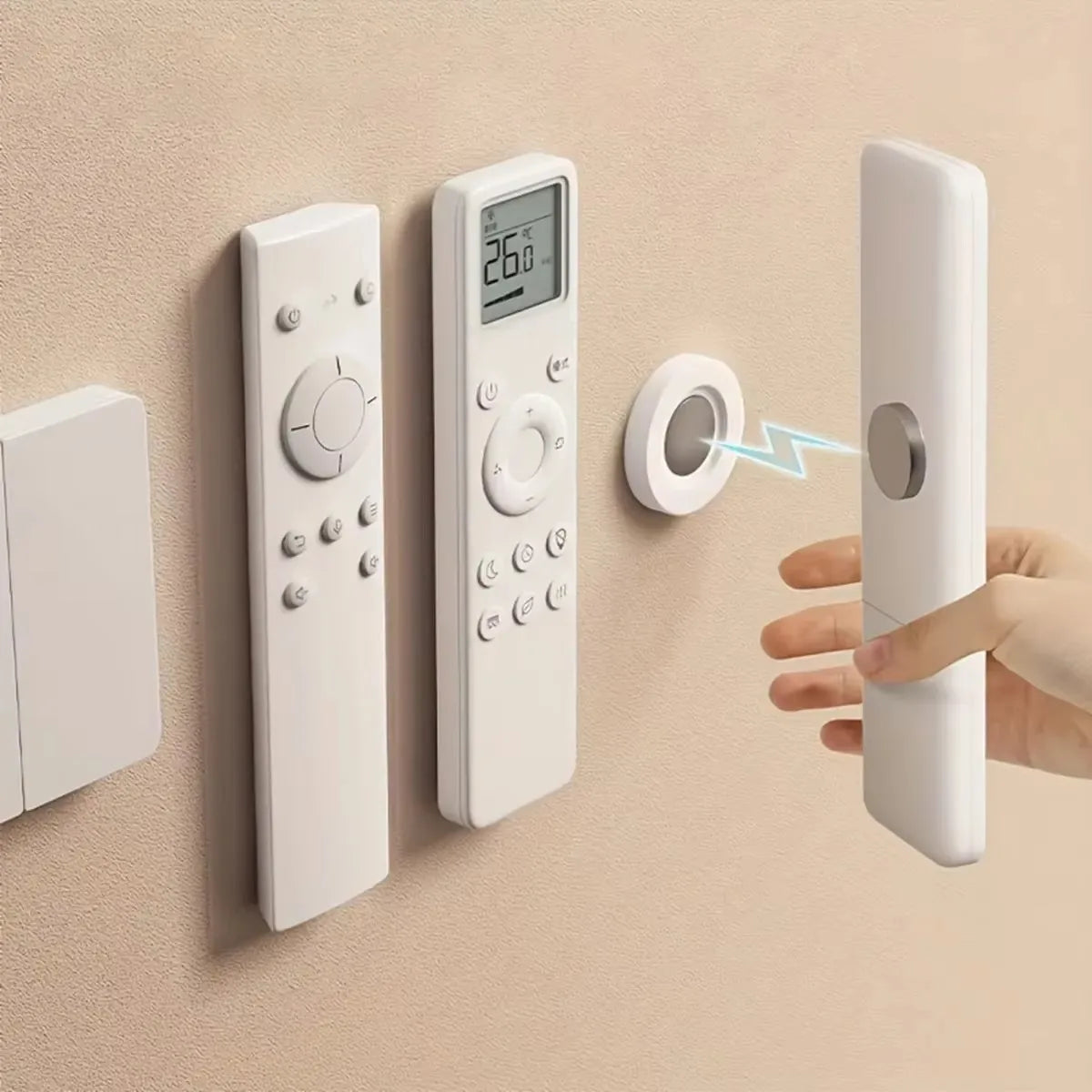 No-Drill Magnetic Remote Holder – Wall Mount, 1/6/10 Sets Magnetic Wall Mount Holder HIP