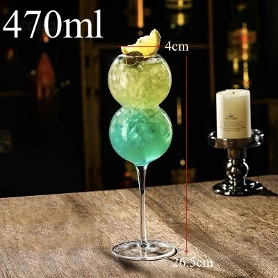 470ml Bubble Ball Goblet – Cocktail, Champagne & Wine Glass Cocktail Goblet Glass HIP 1pcs 470ml