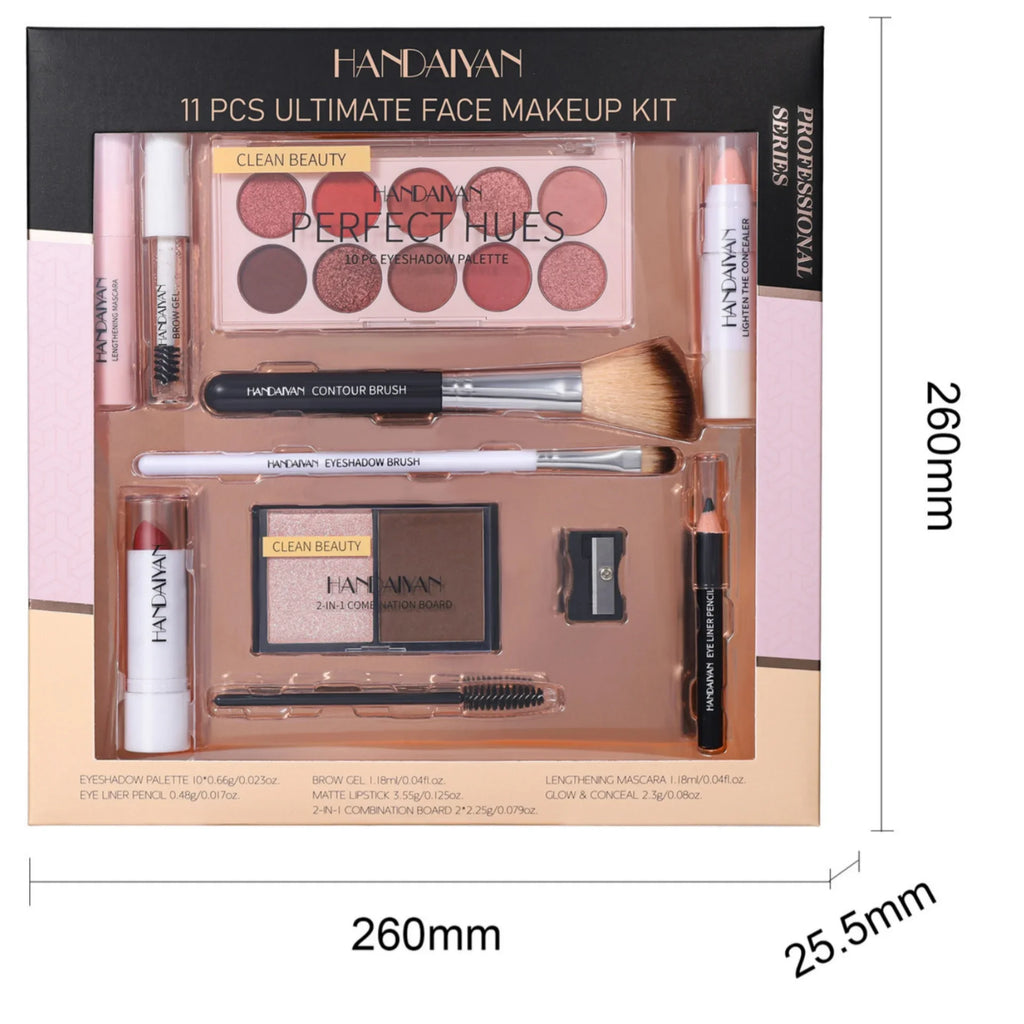 Handaiyan 11-Piece Makeup Kit – Eyeshadow, Contour & Blush Face Makeup Set HIP