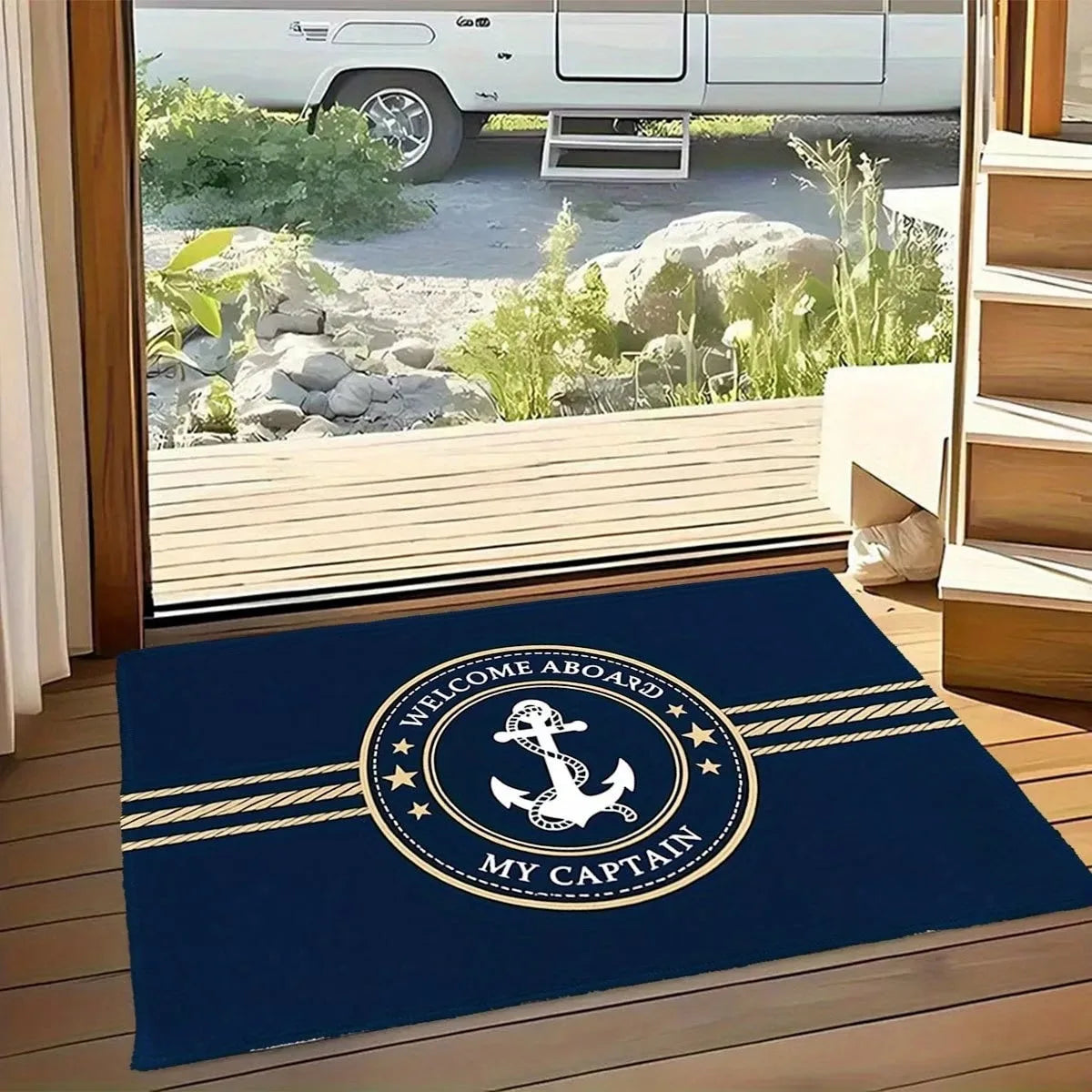 Welcome Aboard Entrance Mat – Anti-Slip & Washable Rug Entrance Floor Mat HIP