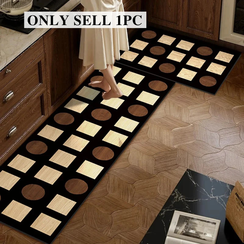 PVC Leather Kitchen Floor Mat – Waterproof & Non-Slip Rug Kitchen Floor Mat HIP GU6790-P 1pc 200x300cm