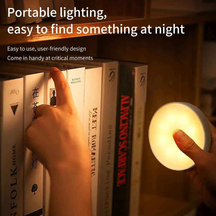 PIR Motion Sensor LED Night Light USB Rechargeable Bedroom Night Lamp Kitchen Cabinet Wardrobe Lamp Stairs Hallway Closet Lights HIP