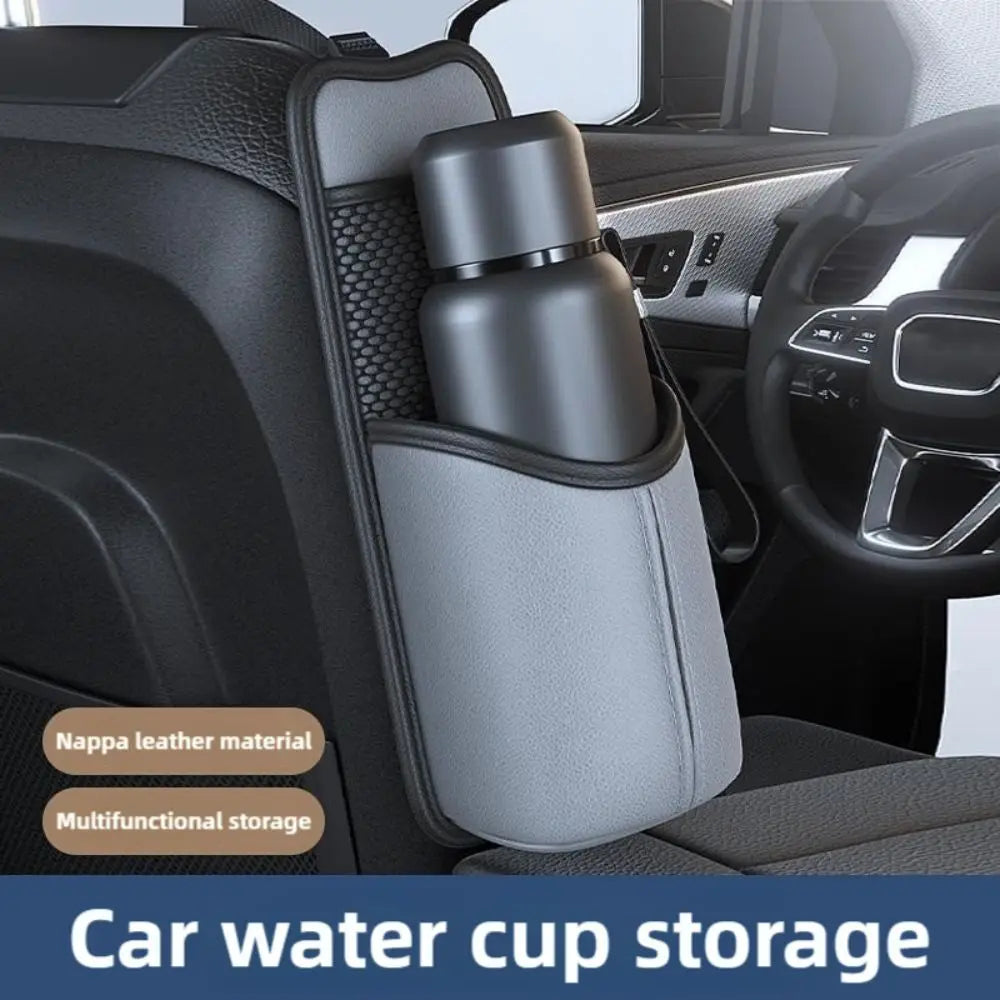 PU Leather Car Seat Side Storage Bag & Bottle Holder Car Seat Organizer HIP