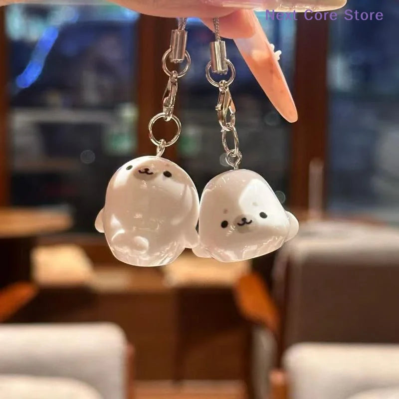 Cute 3D Seal Resin Keychain Bag Charm – 1/2/4 Pack Resin Bag Charm HIP