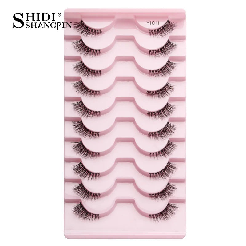 YSDO 3/10 Pairs Half Lashes Cat Eyelash Natural Long Fake Eyelashes Handmade Fluffy 3D Mink Lashes Extension Make up Maquiagem HIP