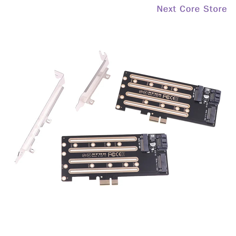NVMe M.2 to PCIe X4 & SATA Dual-Purpose Adapter with Bracket SSD Adapter Card HIP