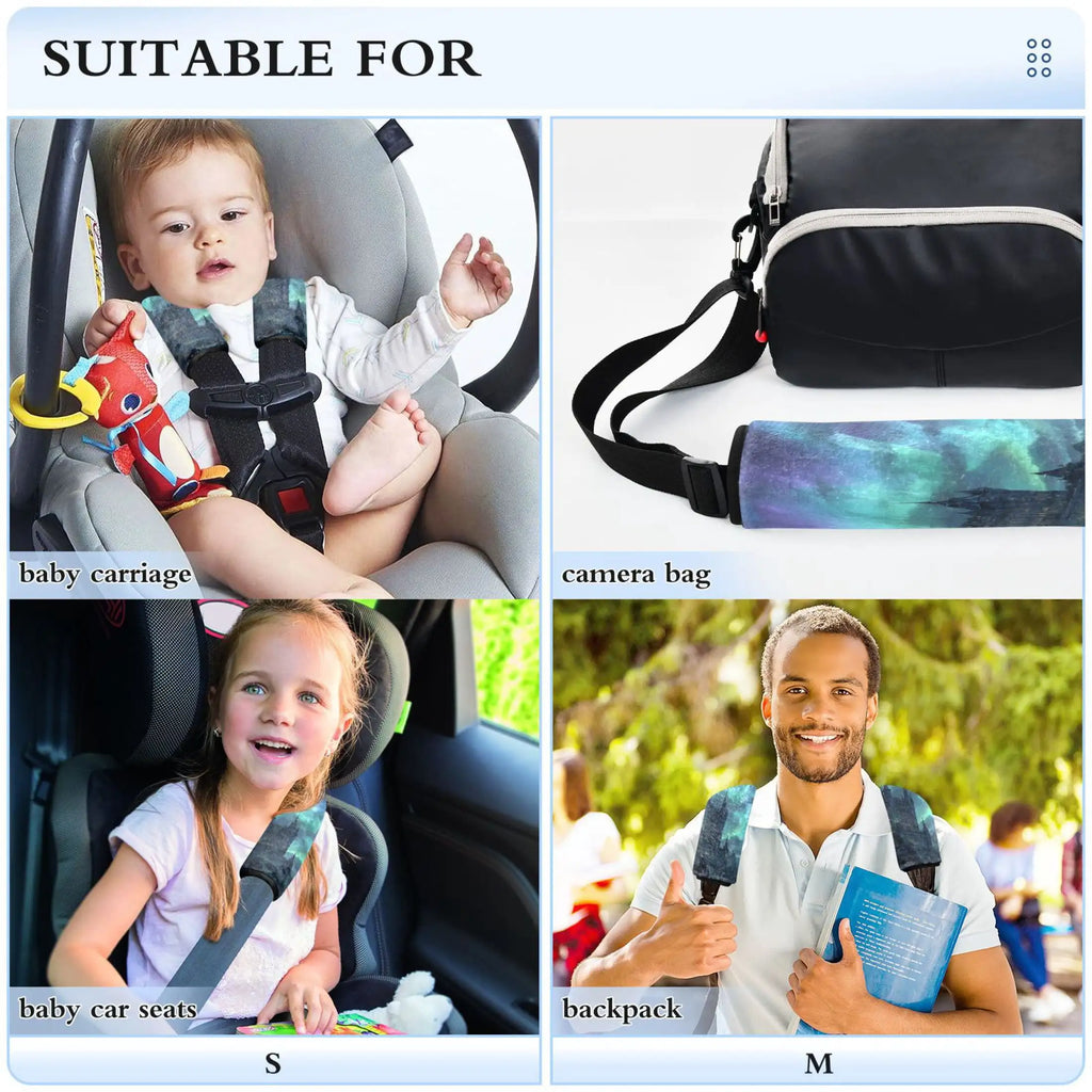 2-Pack Car Seat Belt Covers – Soft Padded Shoulder Pads Seat Belt Cover HIP