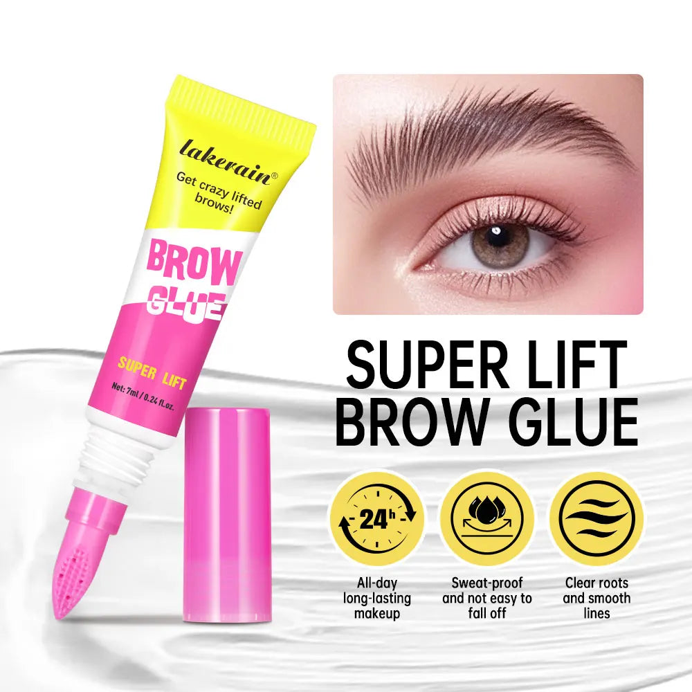 Waterproof Clear Eyebrow Setting Gel and Brush 2 in 1Long-Lasting Waterproof & Sweatproof Brow Coat Non-Fading Brow Lamination HIP