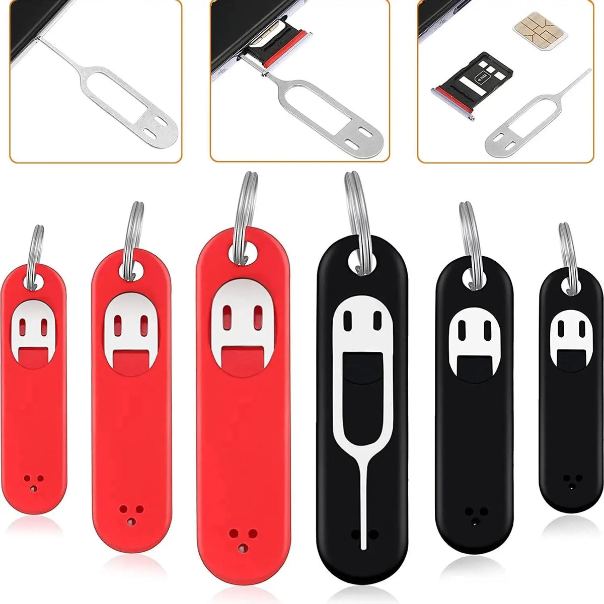 SIM Card Ejector Pin with Keychain – Universal Steel Tool SIM Ejector Tool HIP