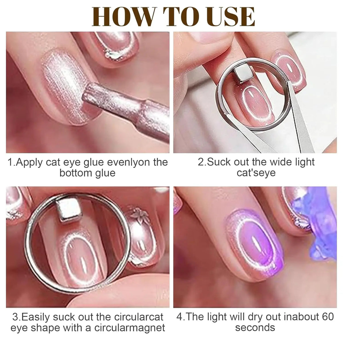 Cat Eye Nail Art Magnet Tool – Black Hole Swirl Design Nail Art Magnet Tool HIP
