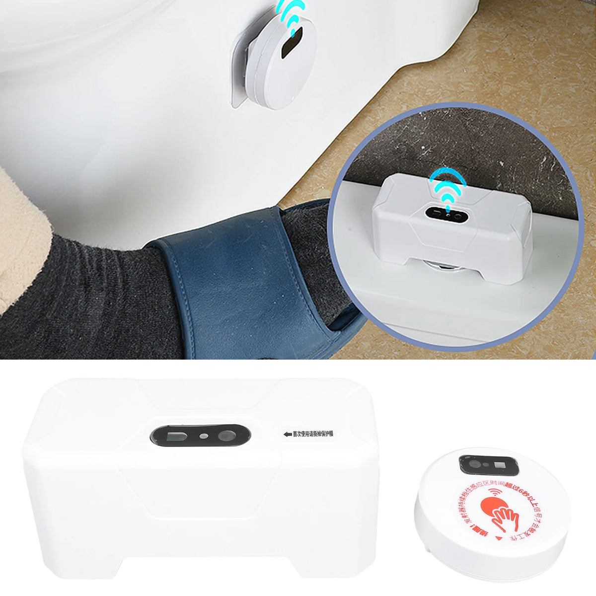 Automatic Toilet Flusher Touchless Toilet Flush Kit USB Rechargeable Versatile 20cm Sensing Distance IPX6 Water Proof for Home HIP