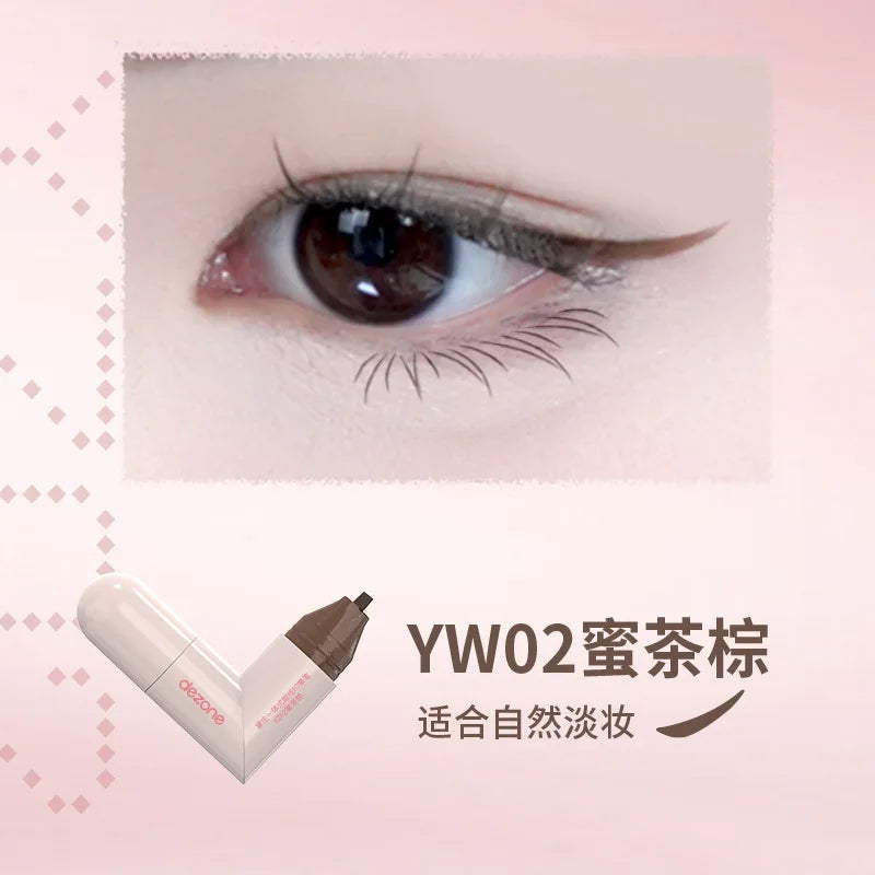 DEZONE Eyeliner Stamp Pen – Precise Liquid Liner for Beginners Eyeliner Stamp Pen HIP YW02 Honey Tea Brown
