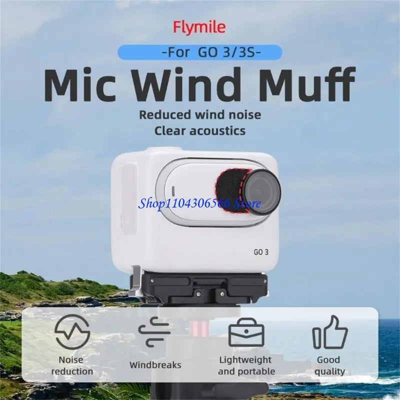 6-Pack Mic Windscreen Foam Cover for Insta360 GO 3S Camera Mic Accessory HIP