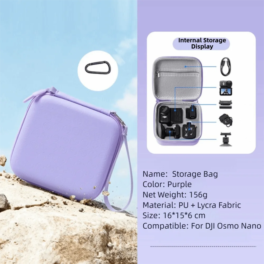 DJI Osmo Nano Mini Travel Case – Anti-Shock & Water-Resistant Camera Carrying Case HIP