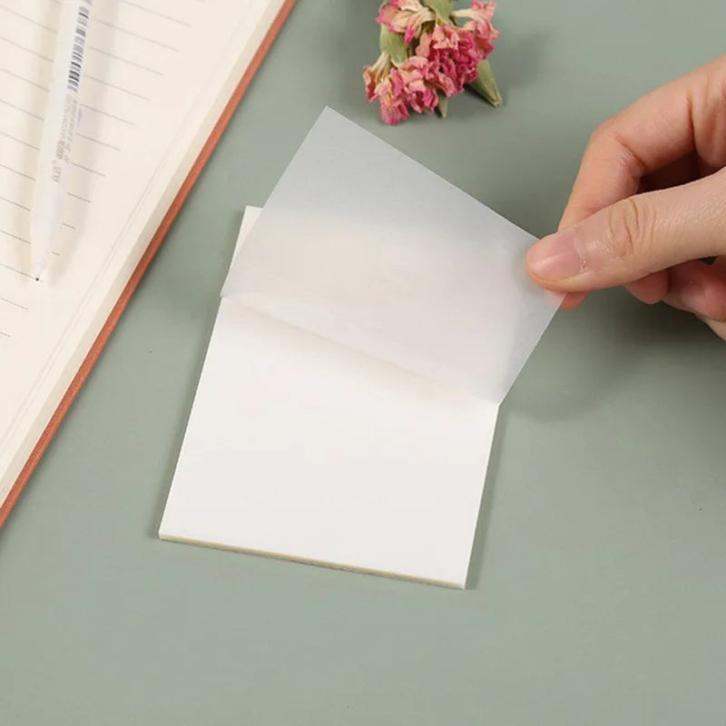 50-Sheet Transparent Sticky Notes – See-Through Memo Pad Transparent Sticky Notes HIP