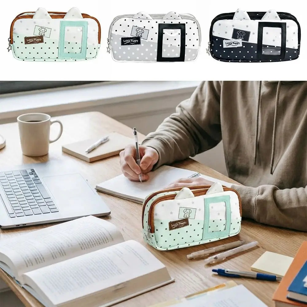 Cat Pencil Case with Photo Window – Large Capacity Pouch Pencil Case HIP