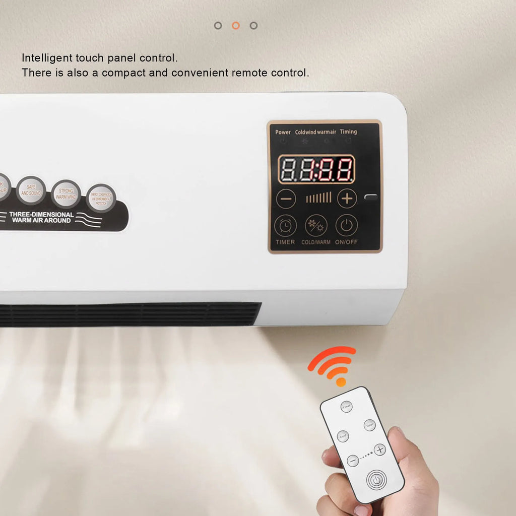 Electric Wall Heater Small Heater Fan Portable Wall Mounted Electric Heater Hot Fan for Bathroom Bedroom Wall Mounted Hot Fan HIP