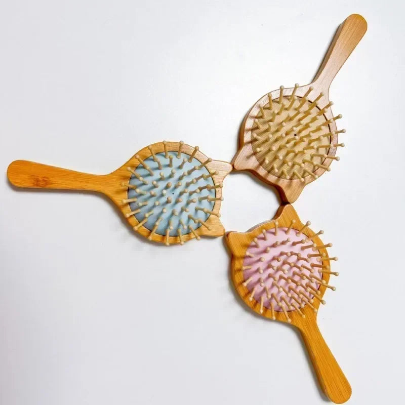 Kids Mini Cat Ear Hairbrush – Bamboo Air Cushion Comb Kids Hair Brush HIP