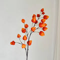 60cm Artificial Lantern Flower Bouquet – Decorative Fake Stems Artificial Flower Stems HIP Dark Orange