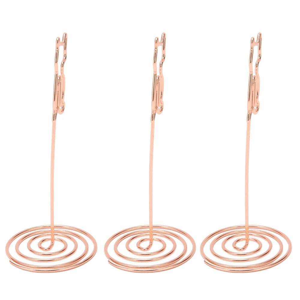 10-Pack Rose Gold Kitten Table Number Stands – Card Holders Table Number Stands HIP