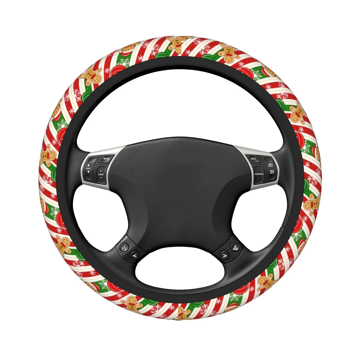 Christmas Gingerbread Steering Wheel Cover – 15-Inch Fit Steering Wheel Cover HIP