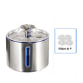 2.5L Stainless Steel Automatic Pet Water Dispenser Fountain For Cats And Dogs Drinking Bowl Easy To Clean Multiple Pets Supplies HIP Fountain-4Filter 2.5L