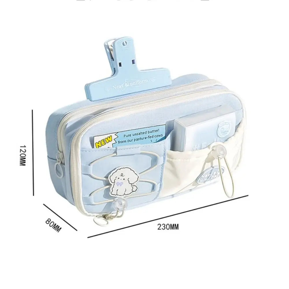Large Capacity Drawstring Canvas Pencil Case – Multi-Layer Canvas Pencil Case HIP