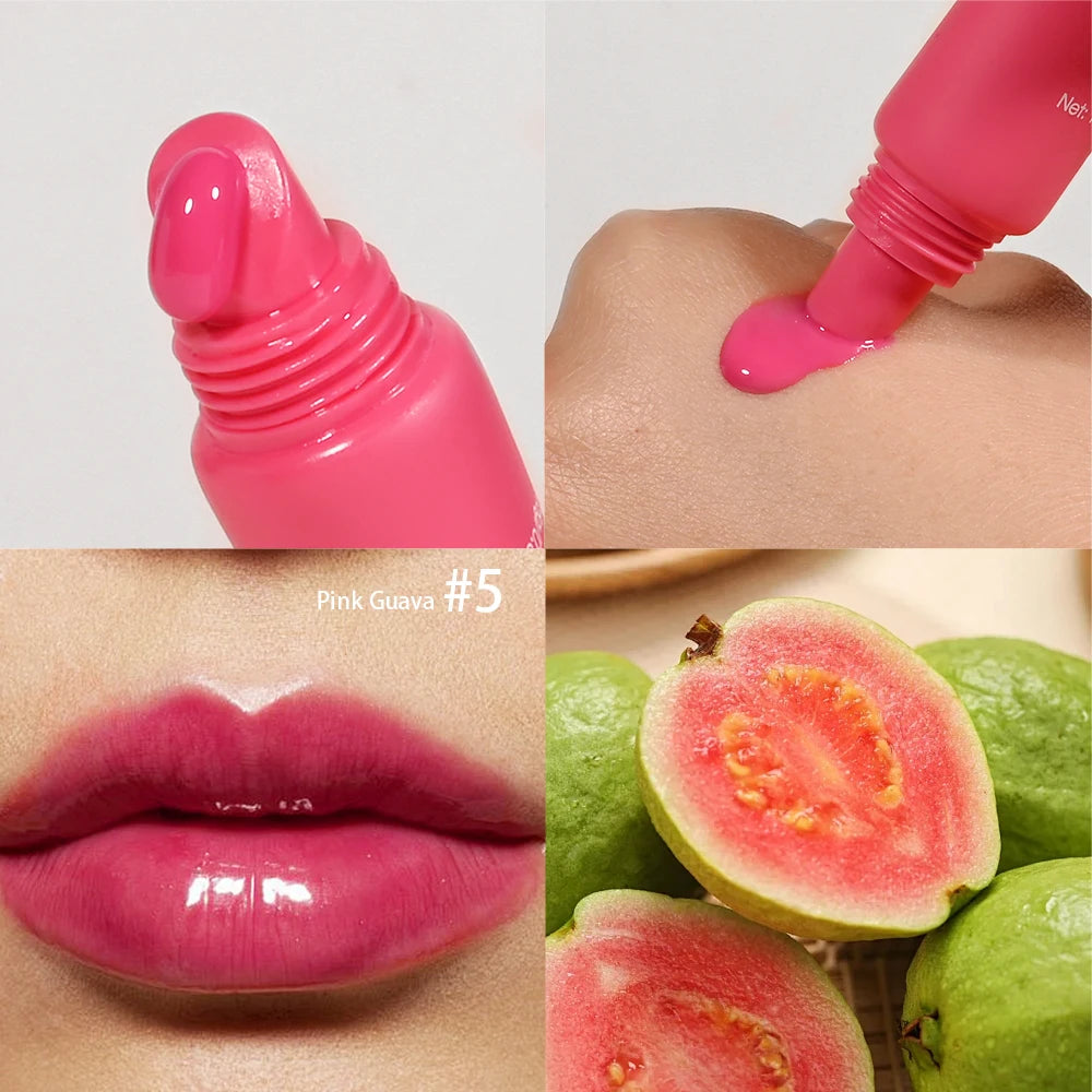 Summer Lip Balm Moisturizing Mirror Lip Gloss Lip Vanilla Mint Iced Coffee Cake Smell Lipstick Transparent Lip Oil Makeup HIP