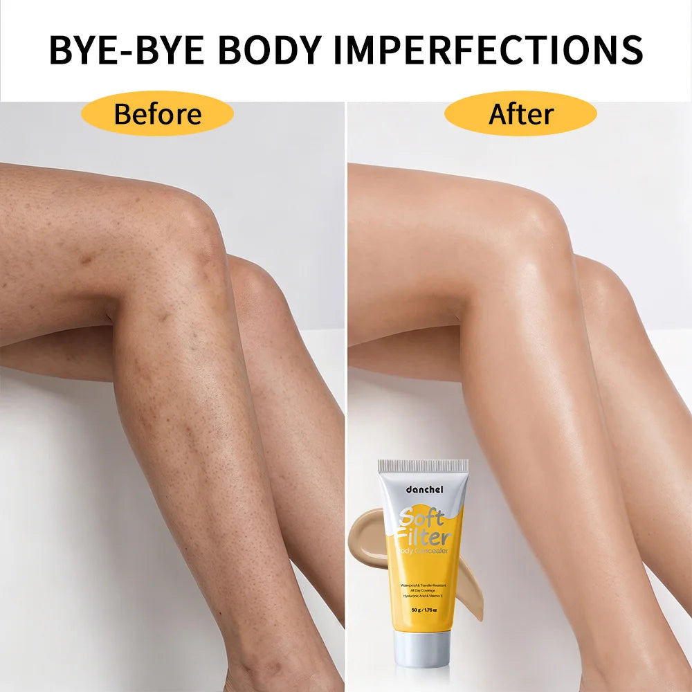 Waterproof Body Concealer Transfer Resistant Long Lasting High Coverage Natural Finish Makeup for Scars Spots Veins Tattoos HIP