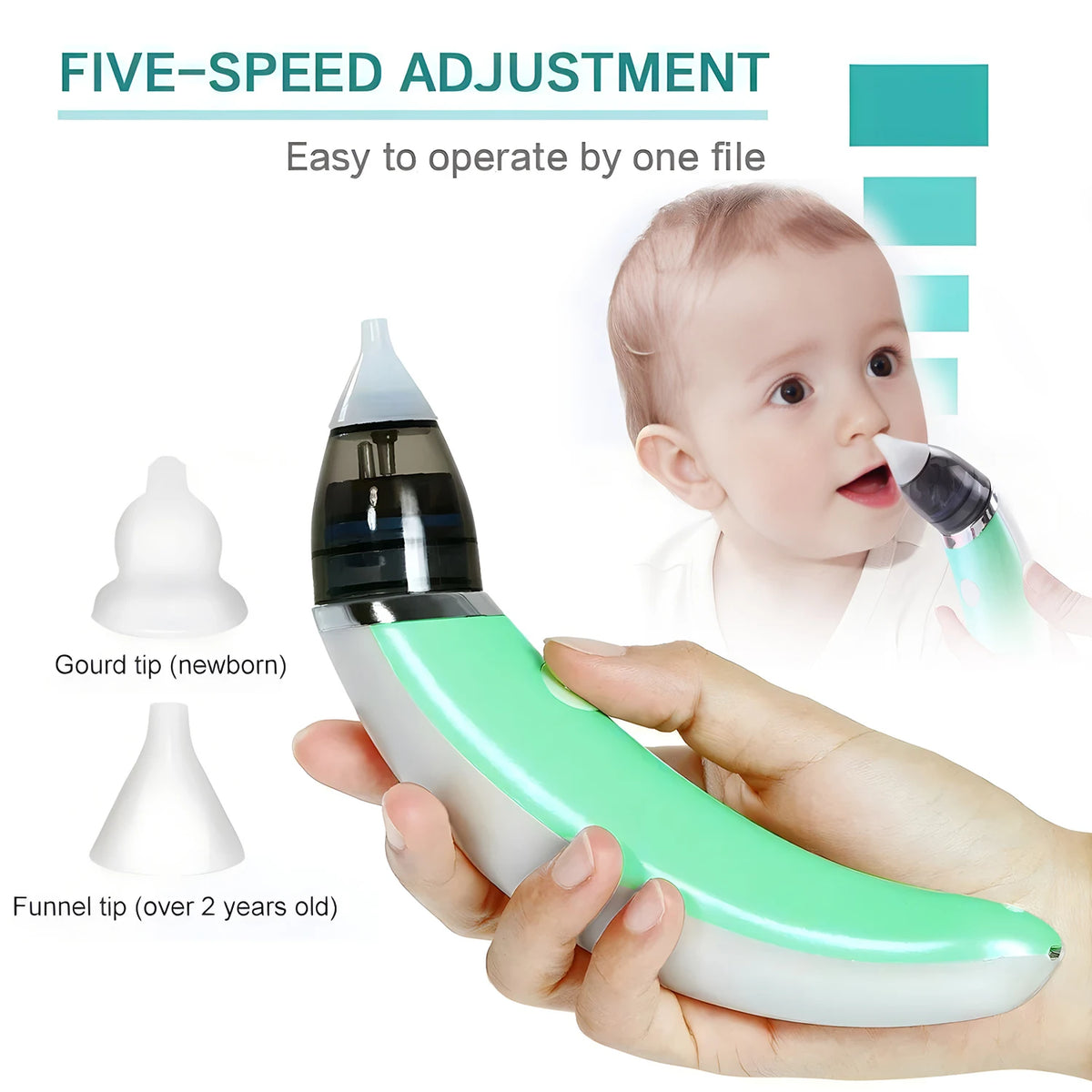 Electric Baby Nasal Aspirator – Silicone Nose Cleaner | HIP Baby Nasal Aspirator HIP