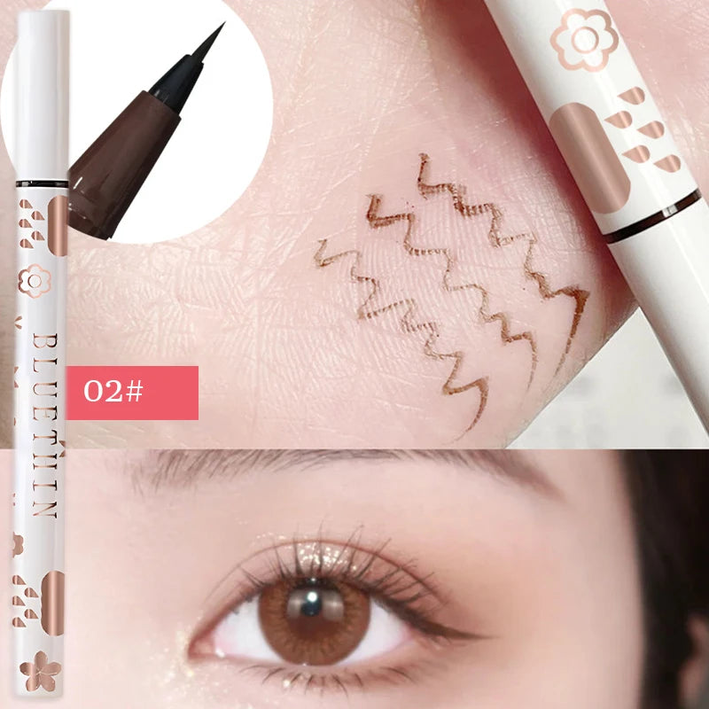 Eyeliner Lying Silkworm Pencil Undercover Draw Down To Non-Smudge Fine Natural Long-lasting Waterproof Eyes Liner Beauty Makeup HIP 02